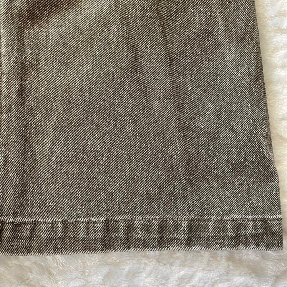 Vintage Straight High Rise Back Slit Jean Denim Womens Knee Length Skirt 6 - Picture 7 of 8